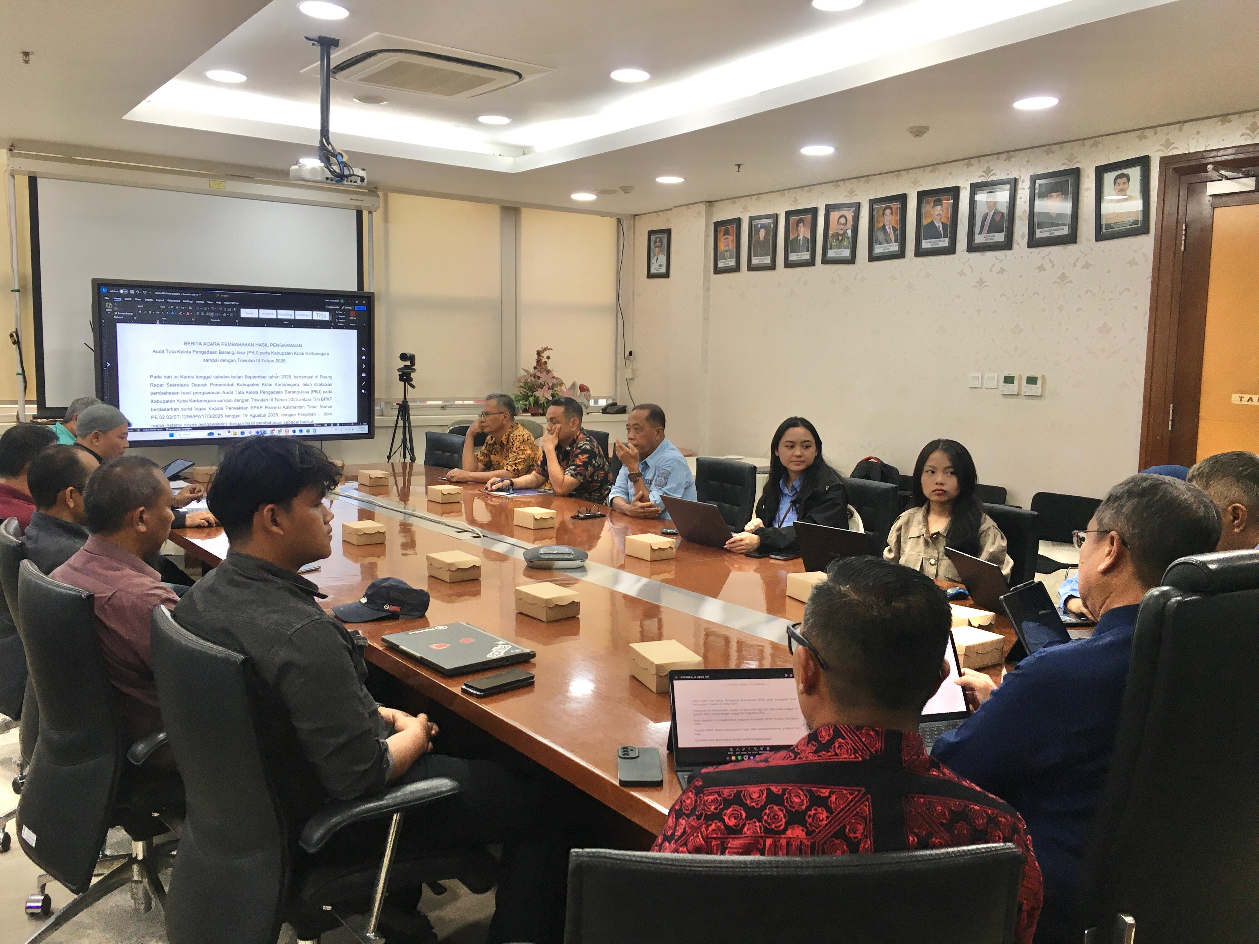 BPKP Gelar Exit Meeting Audit Tata Kelola PBJ Triwulan II Tahun 2025